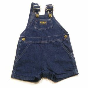 OshKosh B'gosh Toddler Unisex Girls/Boys Strap Overall Short Blue Jeans 12 Month